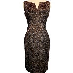 Adrianna Papell Black Lace Sheath Dress
